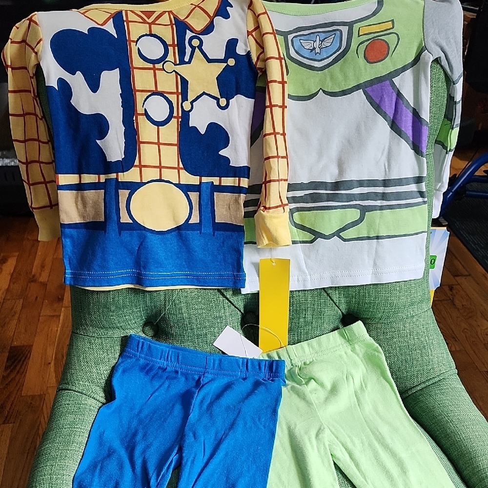 Disney Toy Story Buzz and Woody Themed Toddler Pajama Set